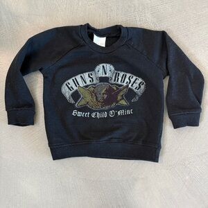 Guns N' Roses Kids Black Graphic Crewneck Pullover Sweatshirt - {18M}